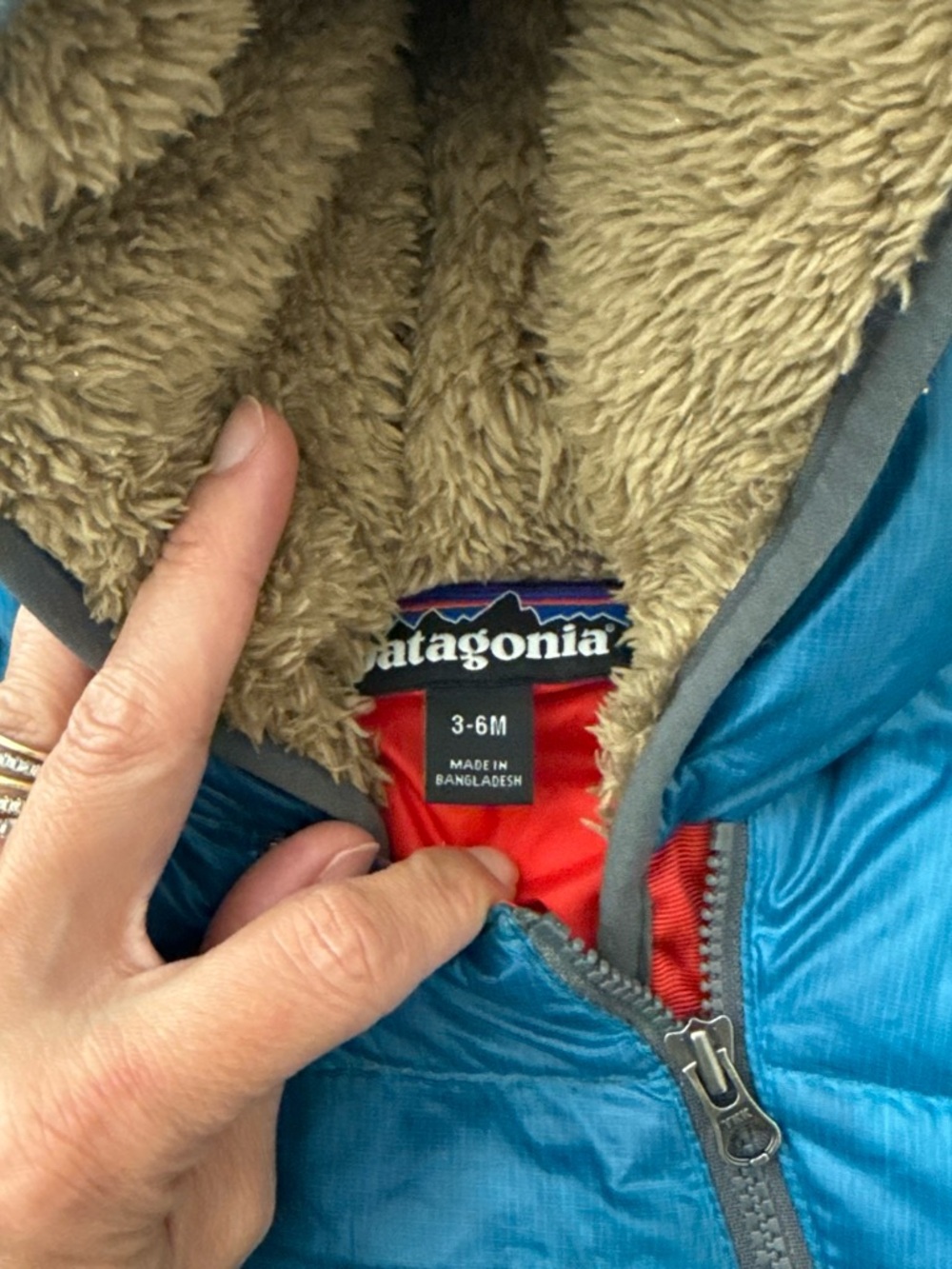 Patagonia Blue Infant Bunting Snowsuit 3-6 months - Picture 2 of 3